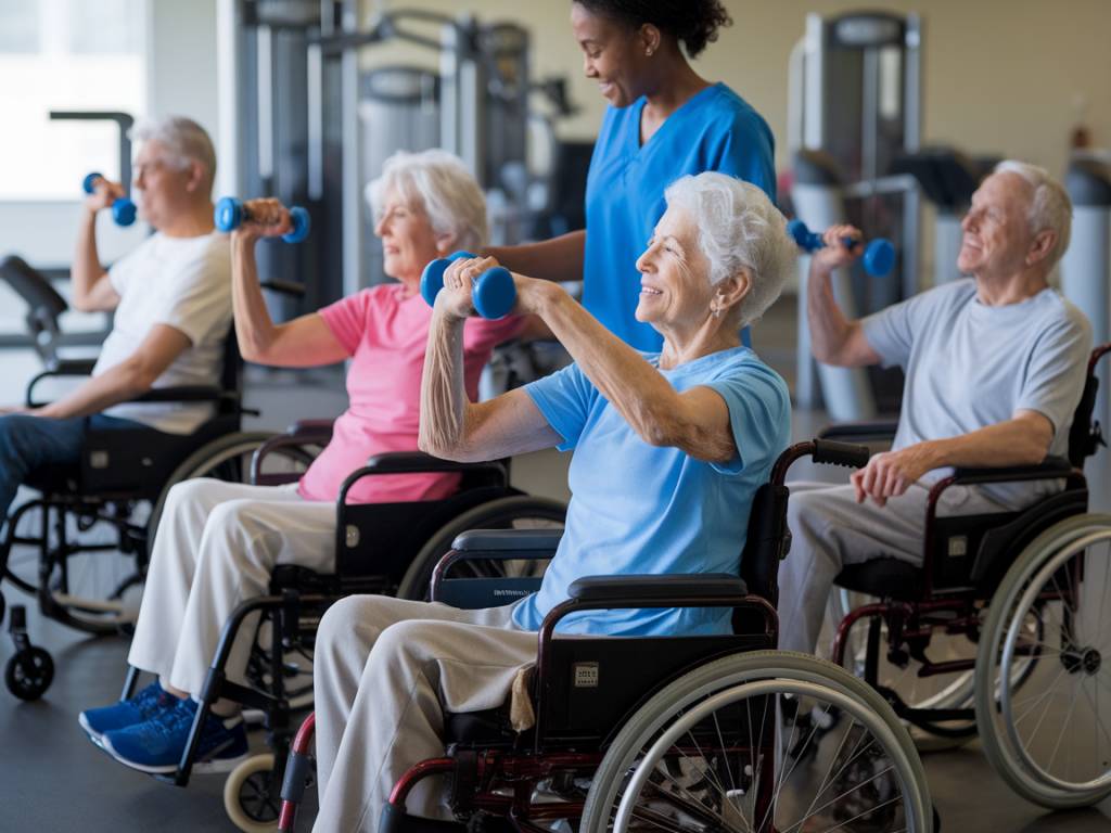 comment créer une routine d'activité physique adaptée aux seniors en fauteuil roulant